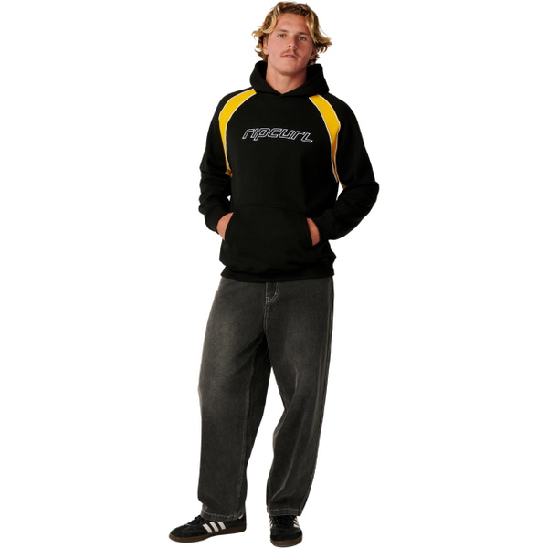 2026 Rip Curl Hommes Panneau D'archive Ride Hoodie 0D1MFL - Black
